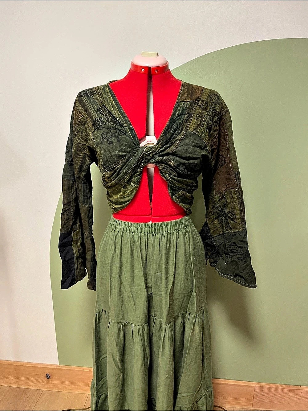 CUTE THINGS PATCHWORK WRAP TOP